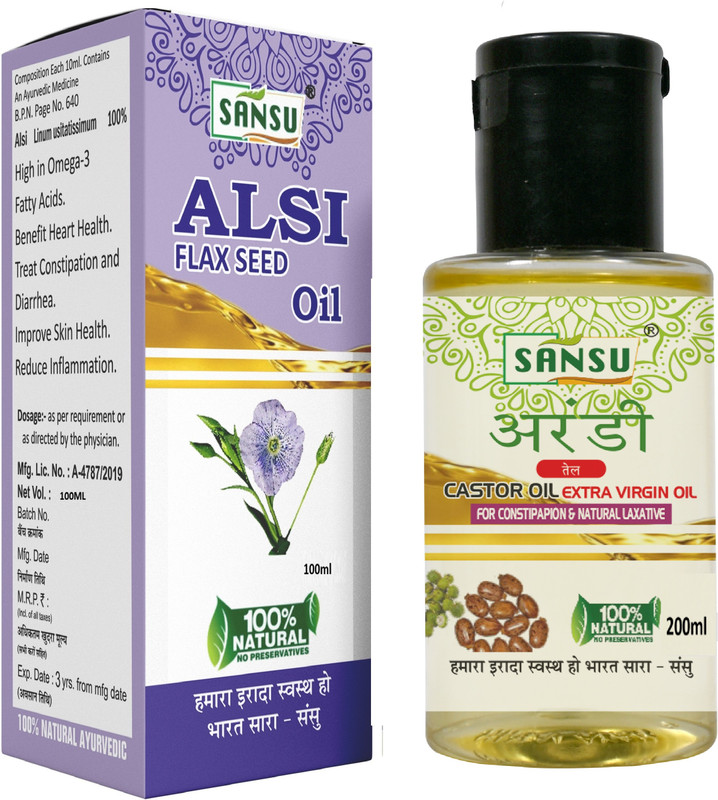 Sansu Alsi Ka Tel 100ml With Arandi Oil 200ml(300 ml)