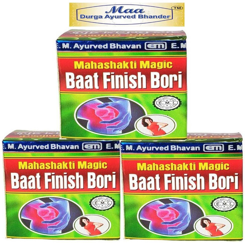 Maadurga ayurved bhander BAAT-FINISH TABLET FOR JOINT PAIN,ARTHRITIS,SCIATICA,GOUT,SPONDYLITIS(Pack of 3, 180 Capsules)