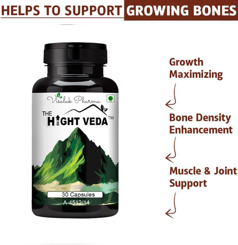 hight veda Height Vedaa Ayurvedic Medicine 30 Caps pack of 1 100% Organic & Natural(30 Capsules)