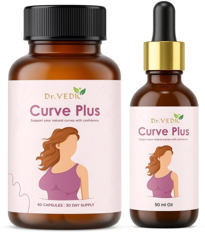 Dr.Vedic 100% Pure & Natural Curver Combo For Women(Pack of 2, 60 Capsules)