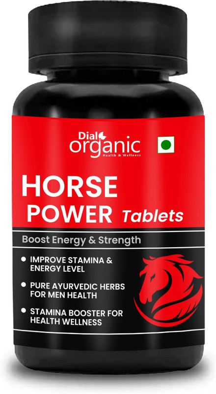 dial organic Horse Power Capsules for Men | Energy & Stamina Booster | Ayurvedic Supplement(30 Capsules)