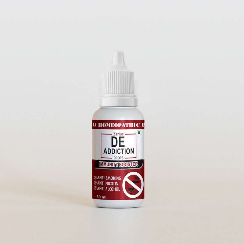 Zenius India De Addiction Drops | Ayurvedic Anti-Addiction Support for Alcohol & Smoking(30 ml)