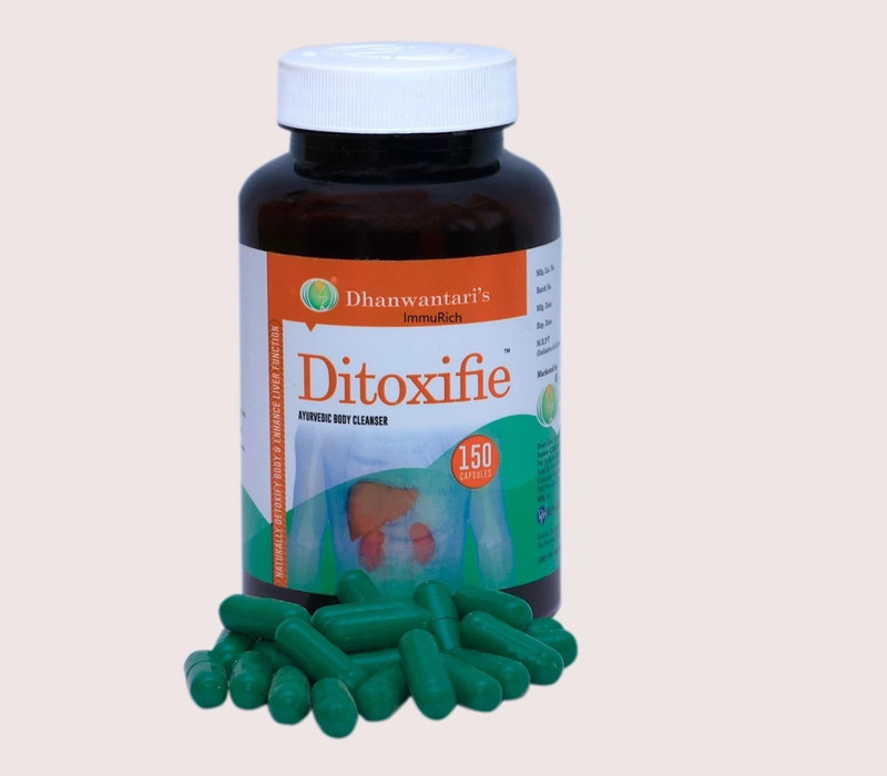 Dhanwantari's ImmuRich Ditoxifie Ayurvedic Body Cleanser 150Capsules| Naturally Detoxify Body(150 Capsules)