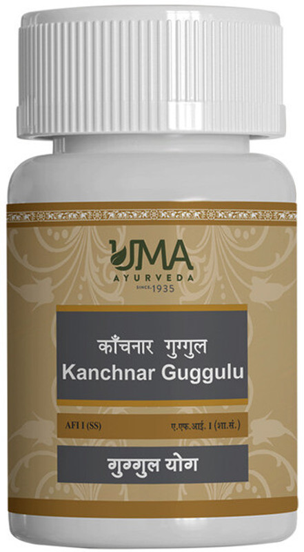 Uma Ayurveda Kanchnar Guggul 40 Tab Useful in Thyroid Care Skin Care(Pack of 3, 40 Tablets)