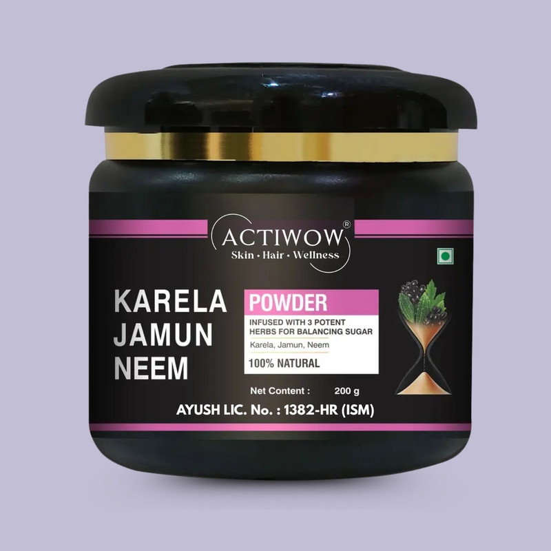 ACTIWOW Karela Jamun Neem Powder for Herbal Metabolic Care 200GM(200 g)