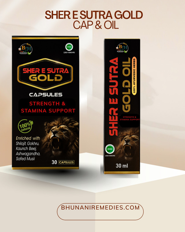 Sher e shaan SHER E SUTRA GOLD CAP AND OIL(Pack of 2, 30 ml, 30 Capsules)