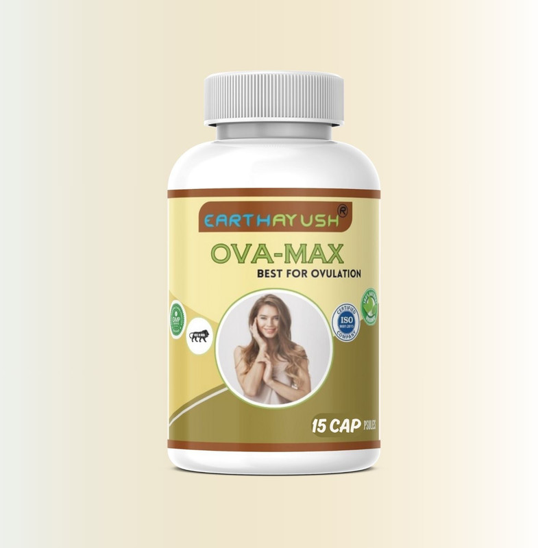 earthayush OVA MAX / BOOST FERTILITY IN WOMENS / 15 CAP / PACK OF 1(15 Capsules)