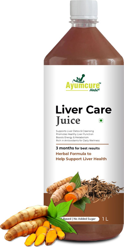 Ayumcure Liver Care Juice with Ayurvedic Herbs | Natural Antioxidant & Detox Support(1 L)