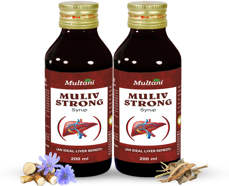 Multani Muliv Strong Syrup |Help Treat Liver Diseases - 200ml(Pack of 2, 400 ml)
