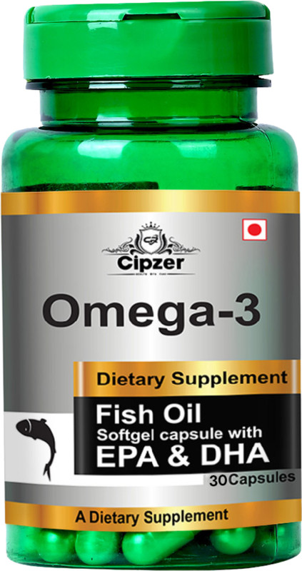 CIPZER Omega 3 Fish Oil Capsules |Heart & Joint Health | Brain & Eye Health| EPA & DHA(30 Capsules)