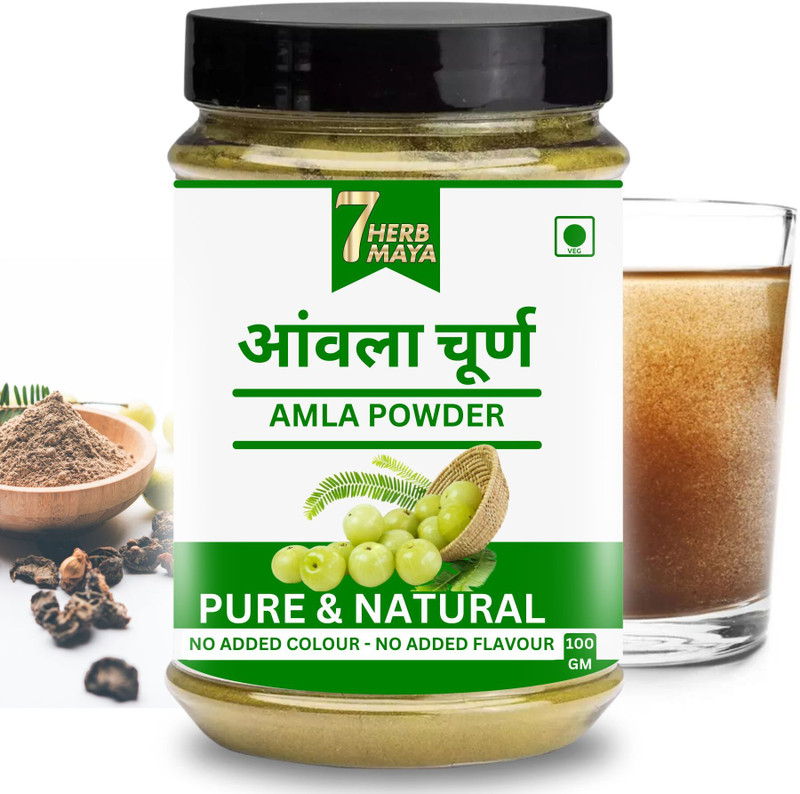7Herbmaya Organic Amalaki Powder | Herbal Ayurvedic Amla Fruit Powder for Regular Use(200 g)
