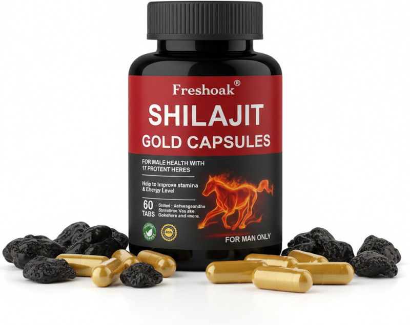 freshoak Shilajit Gold Capsules | With Safed Musli Extracts(60 Capsules)