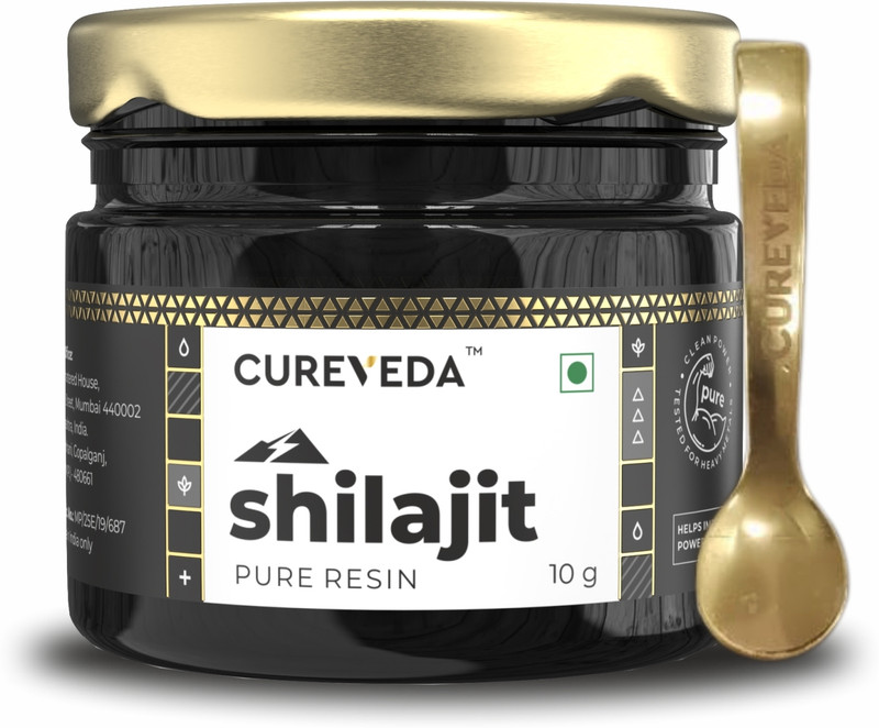 Cureveda Shilajit For Men - Resin | 98% Fulvic Acid For Energy, Endurance & Stamina(10 g)