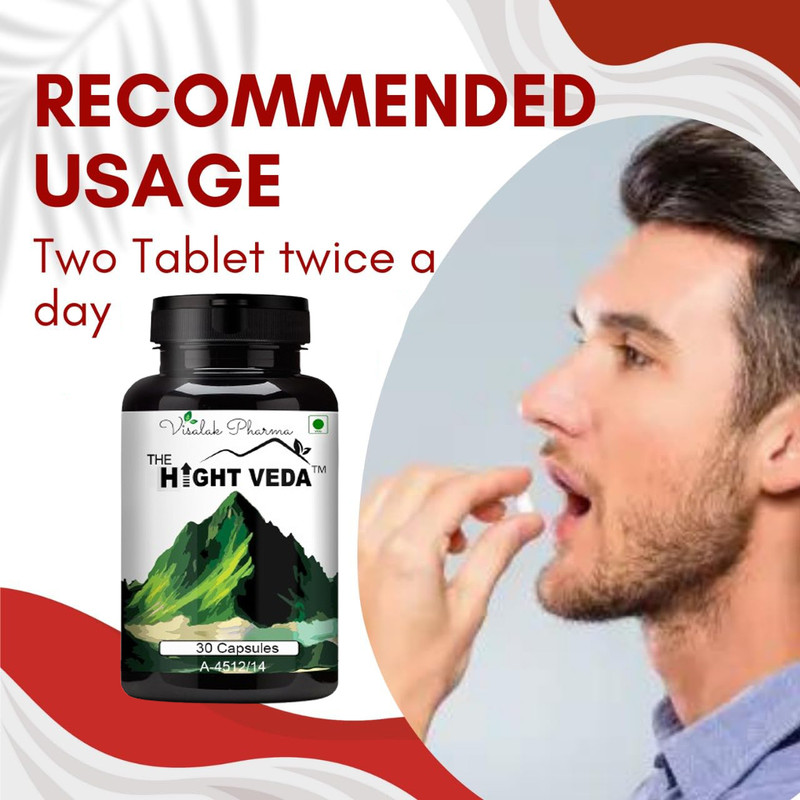 hight veda Height Vedaa Capsules 100% Ayurvedic Medicine For Growth Maximizer(30 Capsules)