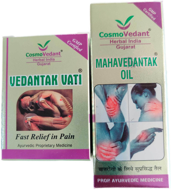 Cosmo Vedant Pack Of Vedantak Vati (30 Tabs) And Mahavedantak Oil (60 ML)(30 Tablets)