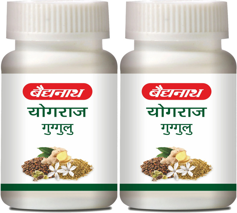 Baidyanath Yograj Guggulu, Alleviates Pain, Reduces Joint stiffness, Lowers Joint Inflammation, Improves Appetite and Digestion, Pacifies VATA and KAFA Dosha |(Pack of 2, 120 Tablets)