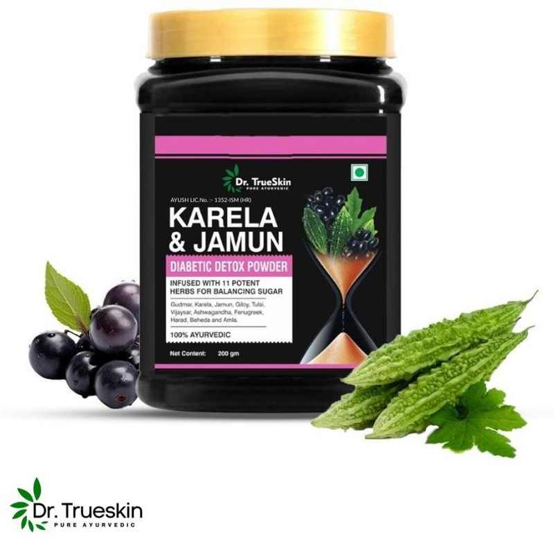 Dr.TrueSkin Karela & Jamun Powder for Herbal Detox and Energy Gain(200 g)
