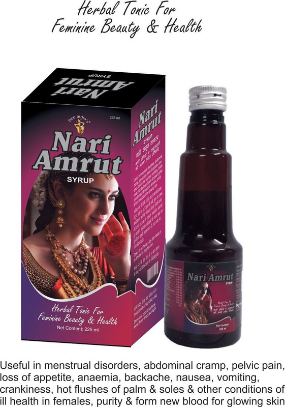 DEE INDIA HERBALS Nari Amrut Syrup Herbal Tonic (225 ml) Combo Pack Of 2(Pack of 2, 450 ml)