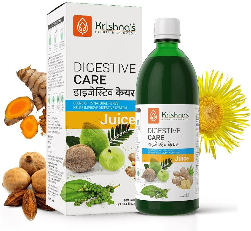 Krishna's Herbal & Ayurveda Digestive Care Juice | Relieves Bloating & Digestive Disorders(1 L)