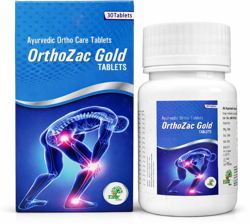 elzac herbals OrthoZac Gold Ayurvedic Herbal Supplement for Joint Wellness, Mobility Support(30 Tablets)