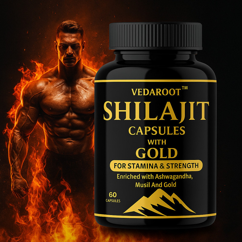 VEDAROOT Pure Shilajit Gold Capsules - 60 capsules(60 Capsules)