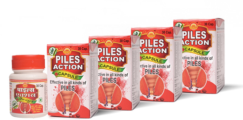 Action Pharma Piles Action Herbal Relief for All Types of Piles Hemorrhoids 30 Capsules Pack 3(Pack of 3, 30 ml)