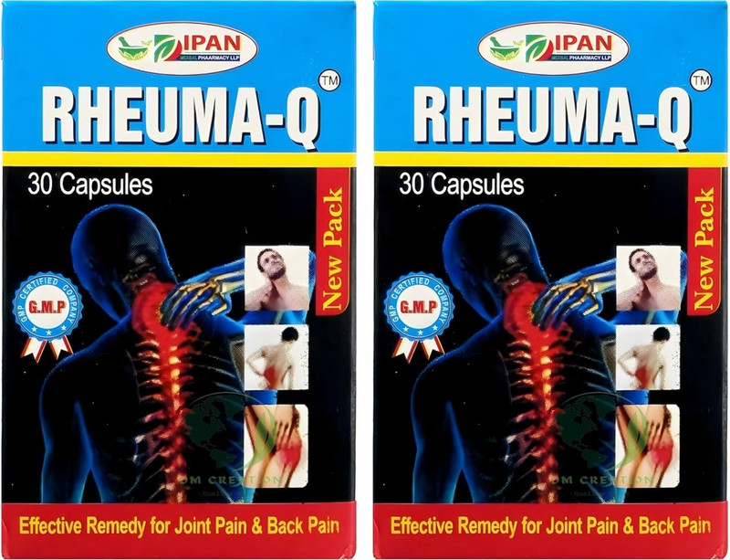 HERBSHD 100% Ayurvedic | RHEUMA-Q CAPSULE | Pain Relief | 60 Capsule(Pack of 2, 60 Capsules)