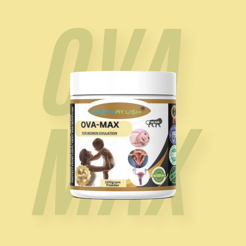 earthayush OVA MAX / BOOST FERTILITY IN WOMENS / 100GM POWDER / PACK OF 1(100 g)