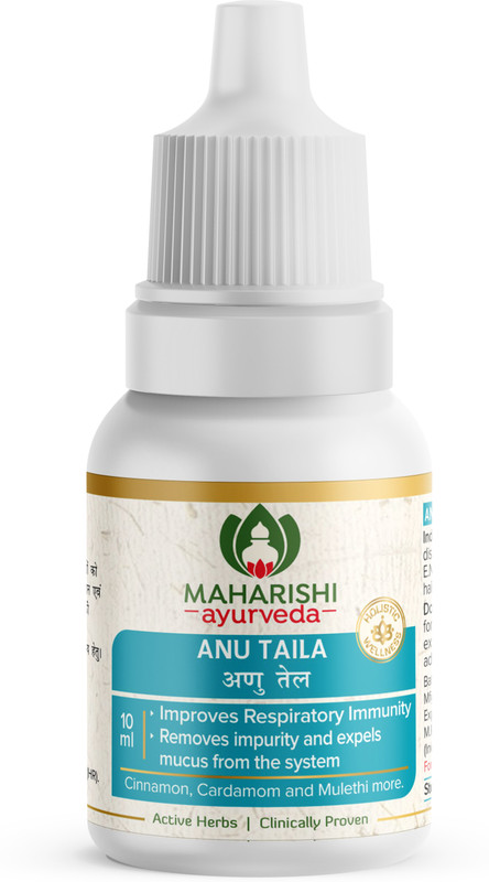 MAHARISHI ayurveda Anu Taila Unblocks Nasal Congestion Help Migraine Sinusitis & Sensory Perception(10 ml)
