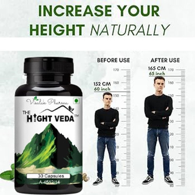 visalak pharma Hight Veda Medicine To Gives Energetic Body & Strong Bones Pack-1 30 Caps(30 Capsules)