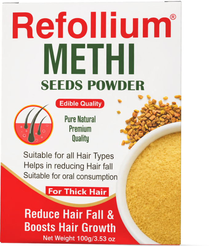 Refollium Methi Seeds Powder | Natural Fenugreek Powder for Hair Care For Men & Women(100 g)