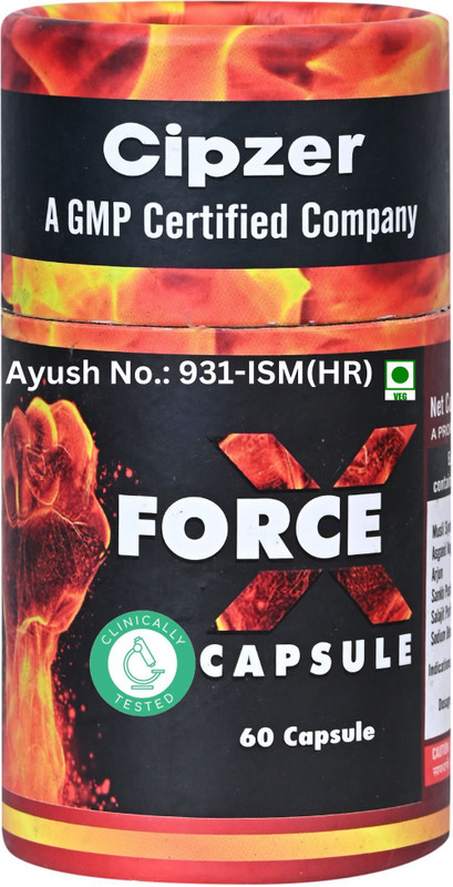 CIPZER Force X Capsule Crafted For Stamina & Daily Performance Support 60 Capsules(60 Capsules)