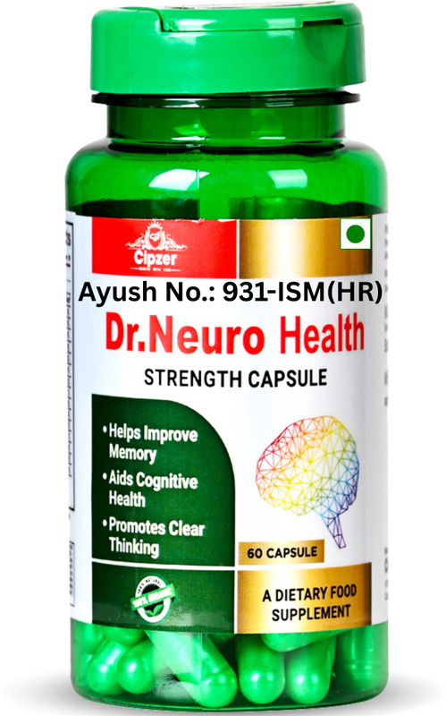CIPZER Dr Neuro Health 60 Capsules | Nerve Support, Brain Function & Mental Clarity(60 Capsules)