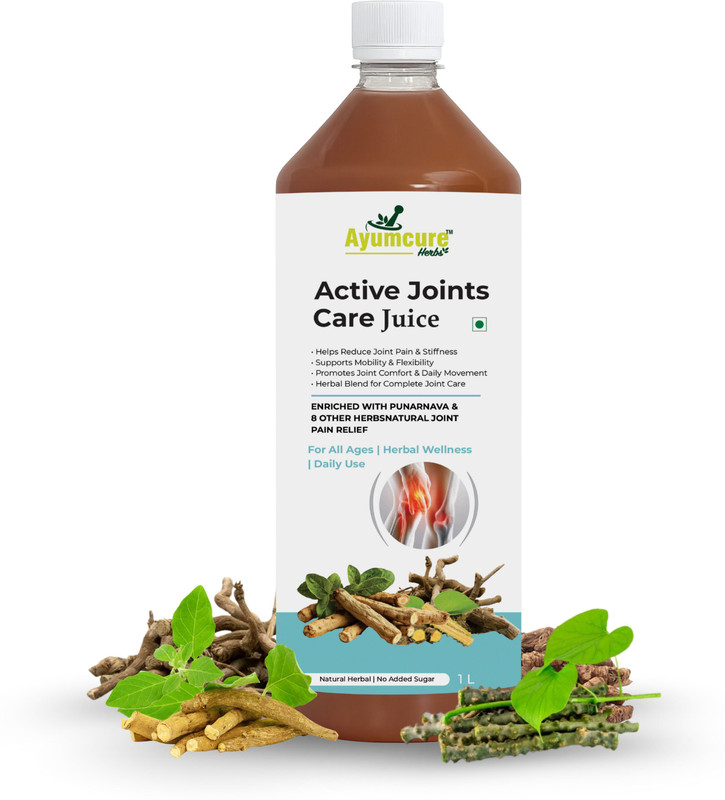 Ayumcure Active Joint Care Juice|Herbal Joint Pain Relief, Mobility & Flexibility Support(1 L)