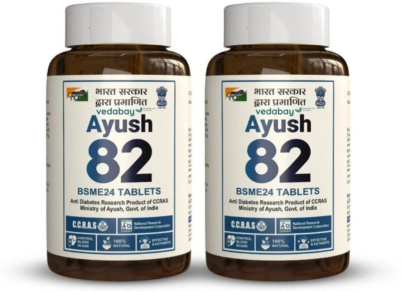Vedabay Ayush 82 BSME 24 Diabetes Tablets, Ayurvedic Medicine For Diabetes(Pack of 2, 180 Tablets)