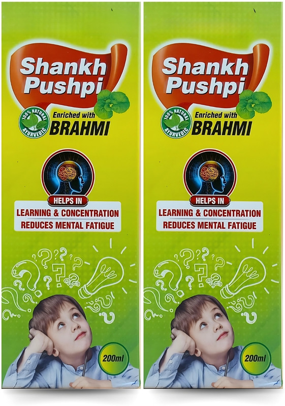 Modern Herbo Shankh Pushpi Syrup for Learning, Memory & Concentration | Ayurvedic Brain Tonic(Pack of 2, 400 ml)