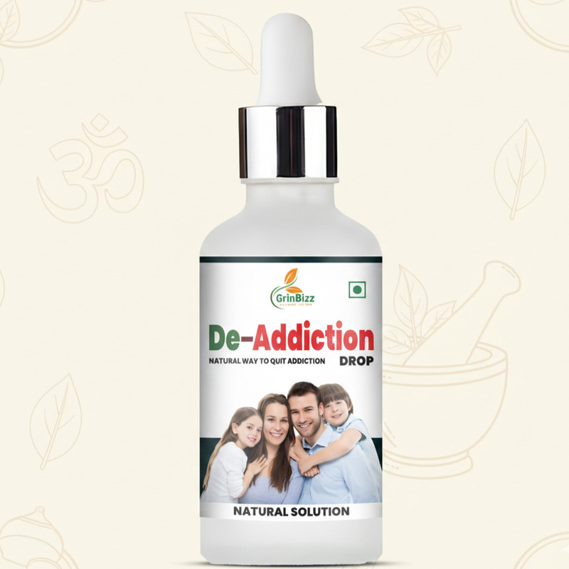 grinbizz Addiction Killer Drop Natural Way To Quit Alcohol , Smoking & Tabaco(30 ml)