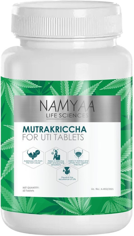 Namyaa Tablets for UTI - Fast relief of UTI Pain, Burning & Urgency(60 Tablets)