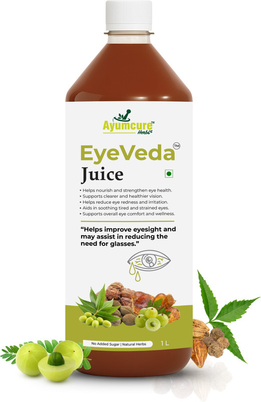Ayumcure Ayurvedic Eye Care Juice with 11+ Herbs for Eye Comfort & Reduced Eye Strain(1 L)