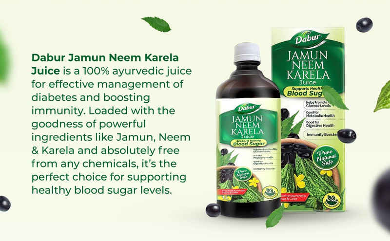Dabur JAMUN NEEM KARELA JUICE(Pack of 2, 1 L)