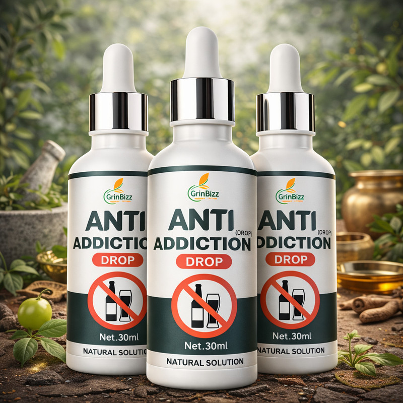 grinbizz Anti-Addiction Drop|Smoking Killer|Addiction Killer|Sharab Mukti Dawa(Pack of 3, 90 ml)