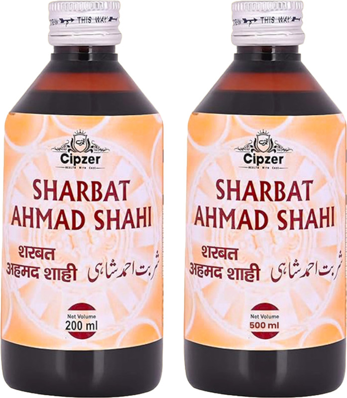 CIPZER Sharbat Ahmad Shahi 200 ML & 500 ML Caters Proper Functioning Of Heart & Brain(Pack of 2, 200 ml, 500 ml)