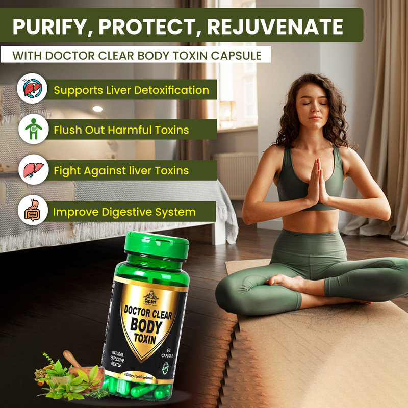 CIPZER Doctor Clear Body Toxin 60 Capsules | Natural Detox, Cleanse & Immunity Support(60 Capsules)