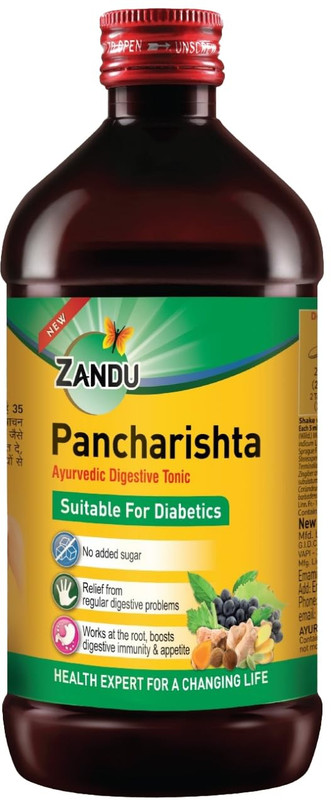 ZANDU Pancharishta Ayurvedic Digestive Tonic, Suitable for Diabetics(450 ml)