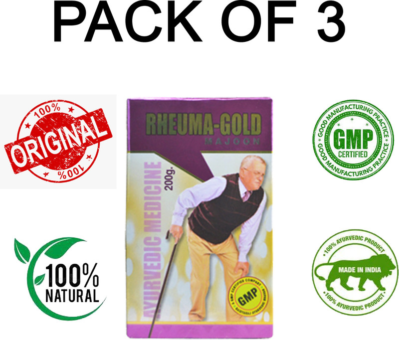Rheuma gold Ayurvedic Chawanprash 200gm each For Artharitis, Joint Pain, Back pain Powder(3 x 66.67 g)