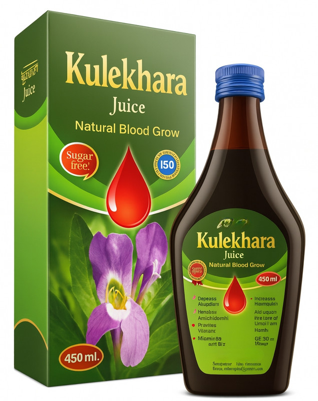 HEALTH AIM Ayurvedic Kulekhara Juice | For Low Pressure, Weakness & Blood Grow(450 ml)