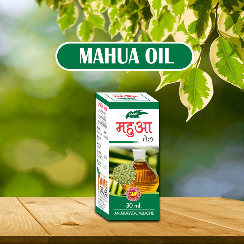 Fame Drugs Mahua Oil For Skin Care, Hair Care, Joint Pain Relief 120 ML(120 ml)