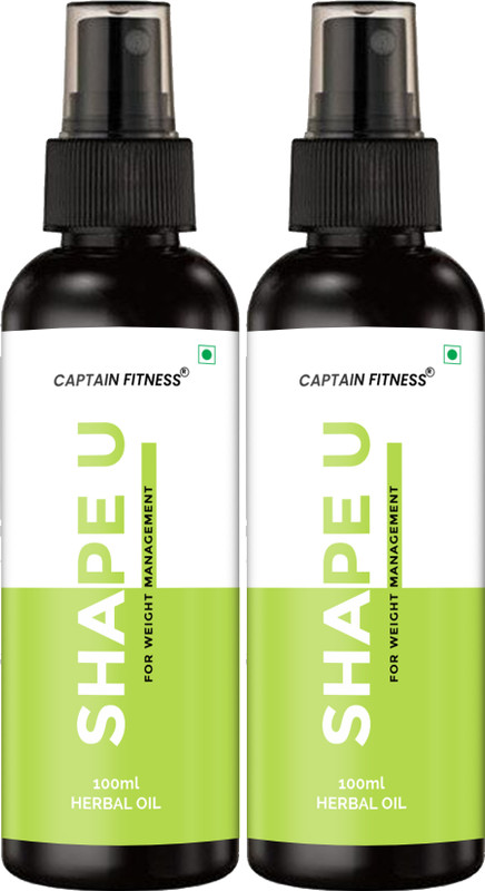 CaptainFitness Shape U | Slimming Oil for Men & Women | Fat Burning Oil | Weight Loss Oil(Pack of 2, 100 ml)