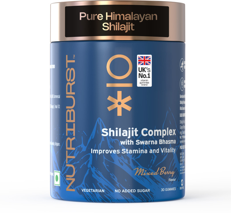 Nutriburst Shilajit Gummies for Men and Women Energy & Performance Boost(30 Capsules)