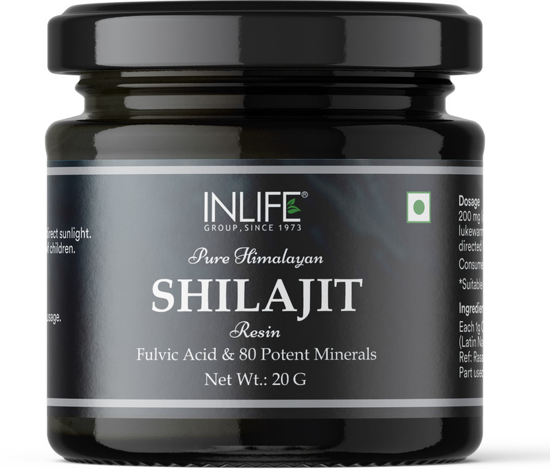 INLIFE Shilajit Resin Original Himalayan & Natural Shilajeet for Strength(20 g)